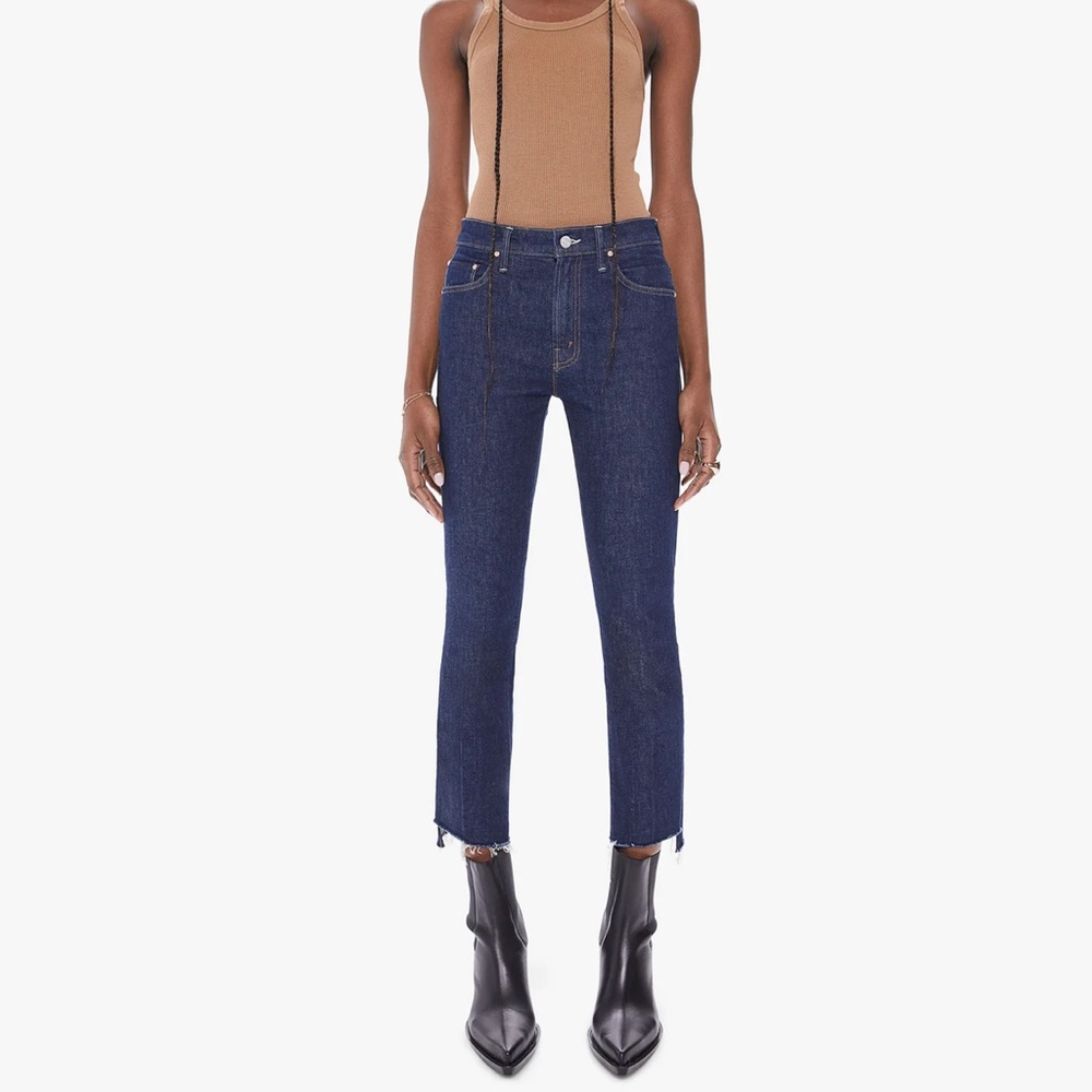Nwot Mother superior The Insider Crop Step Fray jeans sz 25